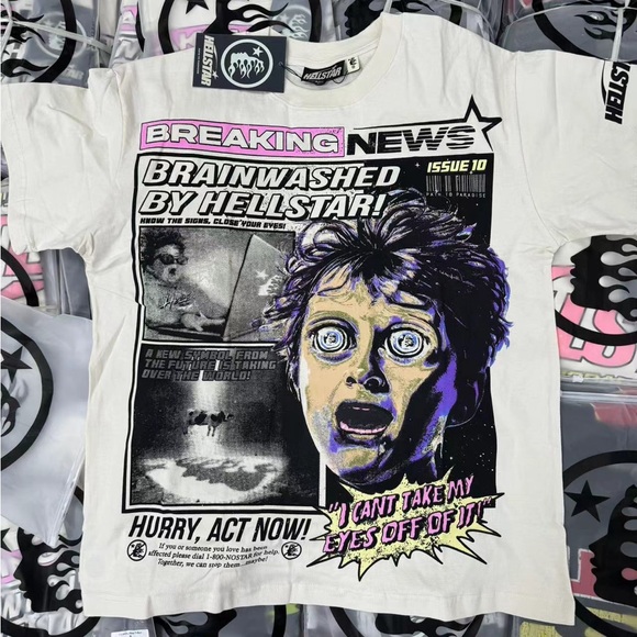 Hellstar Shirt Breaking NewsSize S-XLFAST SHIPPING 📦